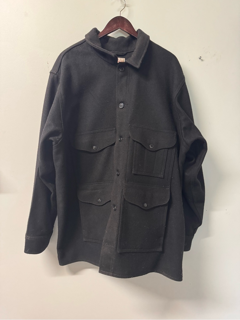 Filson Black Field Jacket with Patch Pockets